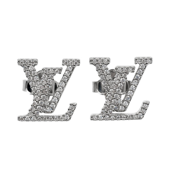 [Louis Vuitton]LOUIS VUITTON
 Pendientes / LV Piercings icónicos de estrasa 
 M00608 aproximadamente 3.5 g de aretes LV Damas de estrés icónicas un rango