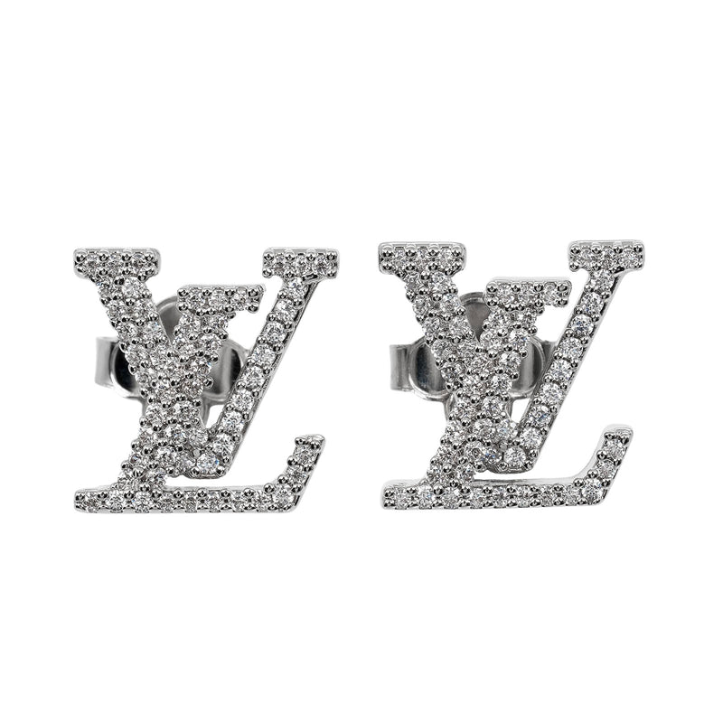 [Louis Vuitton]LOUIS VUITTON
 Earrings / LV iconic strass piercings 
 M00608 Approximately 3.5g Earrings Lv ICONIC STRASS Ladies A Rank