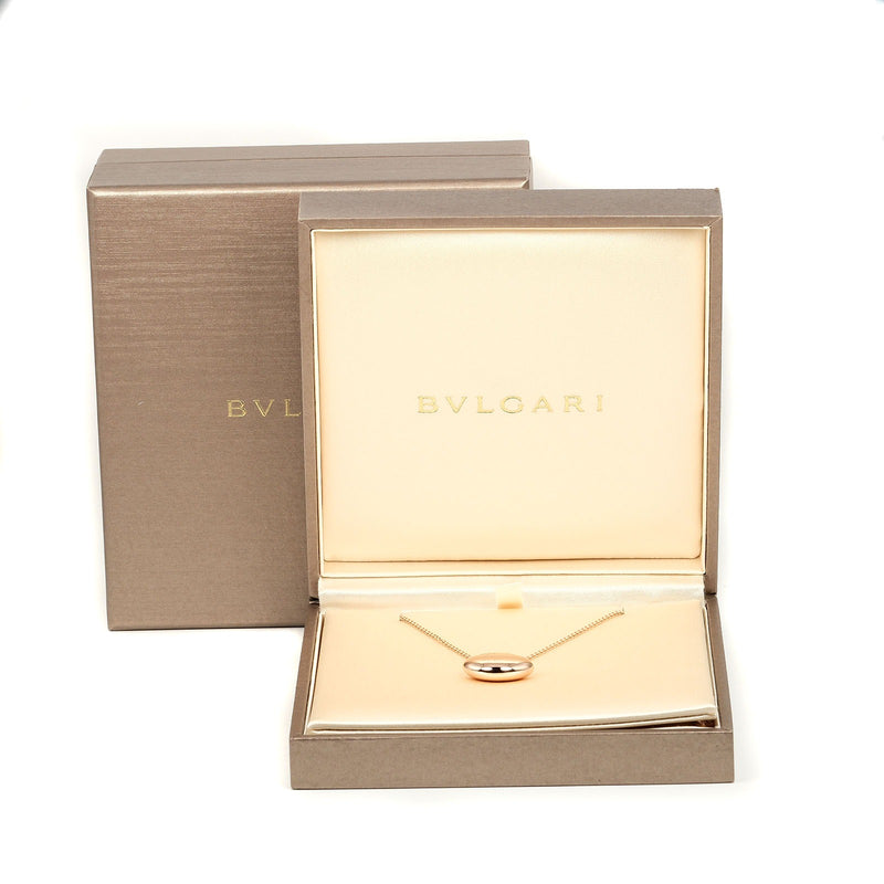 [BVLGARI] Bulgari Cabon Necklace 18KRaspberry PinkGold about 11.14g CABOCHON Ladies A Rank