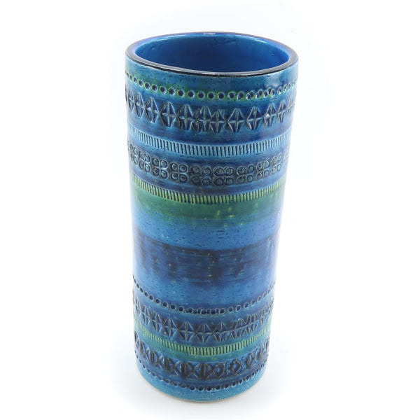[Flavia] Flavia 
 Jarrón de Montelupo Bitossi 
 Vase Flower Base Blue Glaze Montelupo Bitossi_a Rango