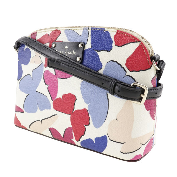 [Kate Spade] Kate Spade Butterfly Shoulder Bag PVC x Leather White/Multicolor Diagonal Hanging Fastener Butterfly Ladies