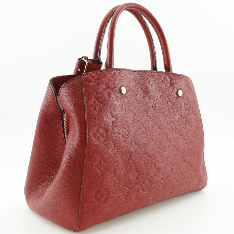 [Louis Vuitton]LOUIS VUITTON
 Montenyu MM handbag 
 2way shoulder M41194 Monogram AnPlatTree Red SP3154 Engraved shoulder handbag 2WAY A5 Open Montaigne MM Ladies