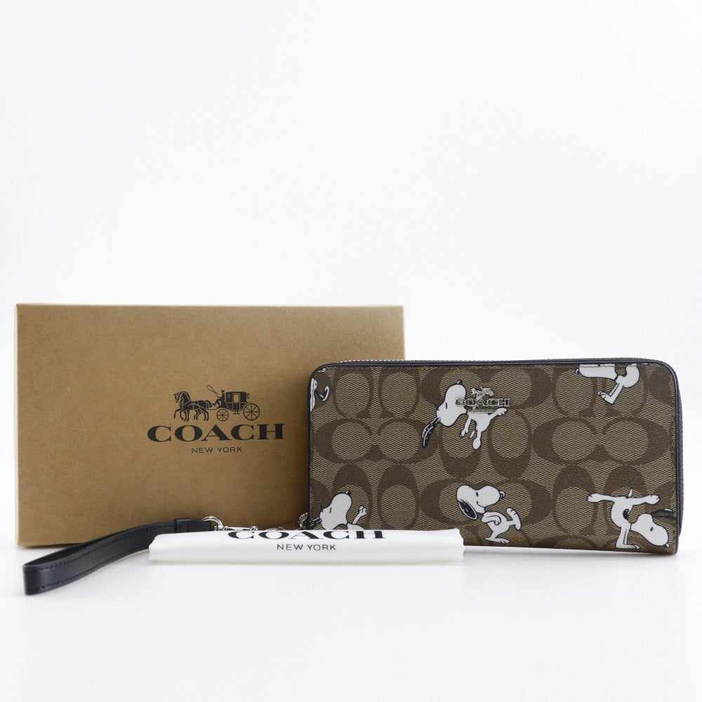 COACH】コーチ ピーナッツコラボ スヌーピー 長財布 シグネチャー C4596 PVCコーティングキャンバス 茶 ファスナー Pean –  KYOTO NISHIKINO