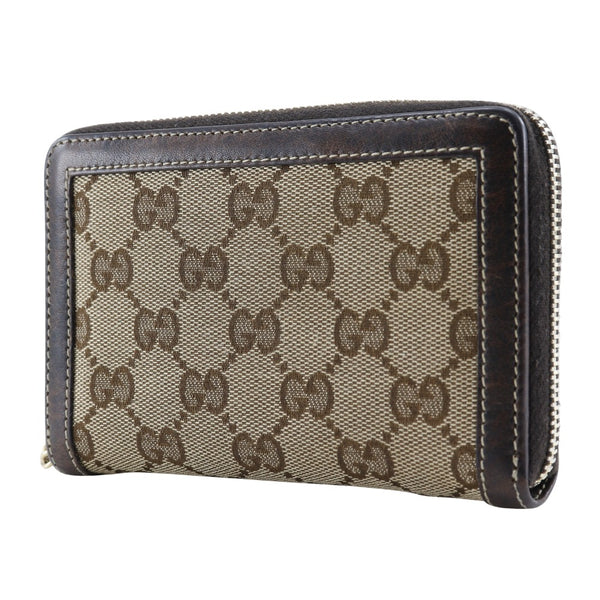 [Gucci] Gucci 
 Billetera redonda de cremallera bi -fold 
 Bamboo 224256 GG CONSEJO CONDICIÓN TEA Ciervo alrededor de unisex