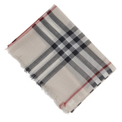 [BURBERRY] Burberry Giant Check StressCalfskin 8015407 Wool x Silk beige GIANT CHECK Ladies A Rank