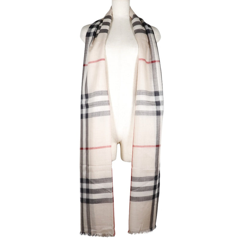 [BURBERRY] Burberry Giant Check StressCalfskin 8015407 Wool x Silk beige GIANT CHECK Ladies A Rank