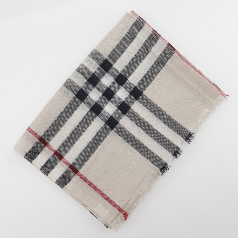 [BURBERRY] Burberry Giant Check StressCalfskin 8015407 Wool x Silk beige GIANT CHECK Ladies A Rank