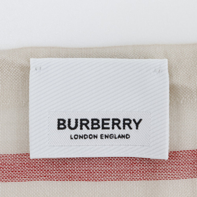 [BURBERRY] Burberry Giant Check StressCalfskin 8015407 Wool x Silk beige GIANT CHECK Ladies A Rank