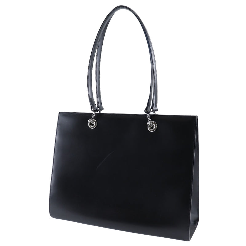 [Cartier] Cartier 
 Pan tail tote bag 
 L1000360 Leather black shoulder handbag A4 snap button Panthere Ladies