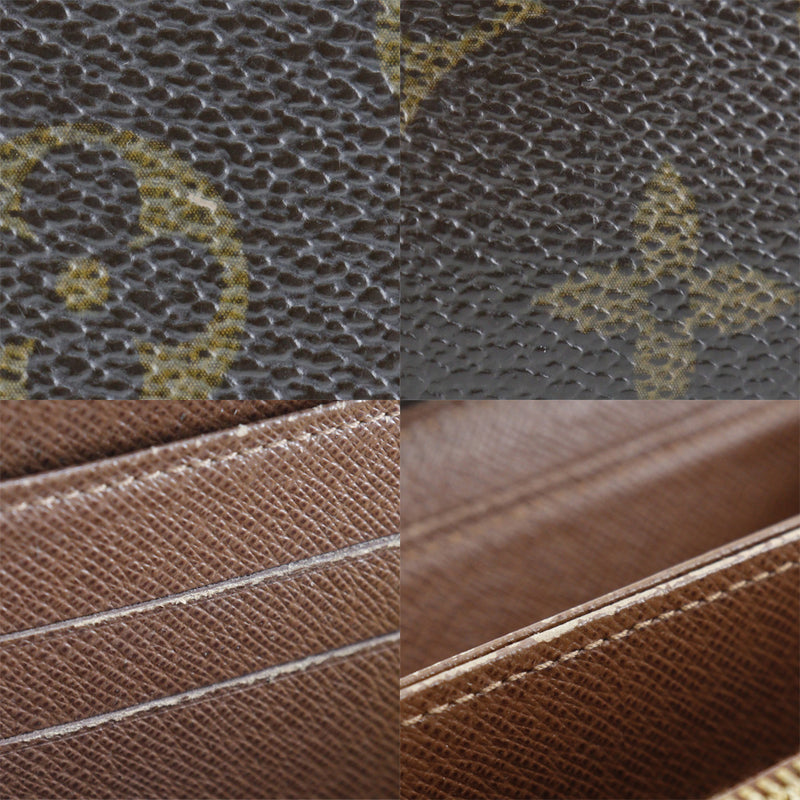 [Louis Vuitton] Louis Vuitton 
 Billetera zippy billetera larga 
 M60017 Monogram Canvas Tea CA5009 grabado con zampas de billetera unisex