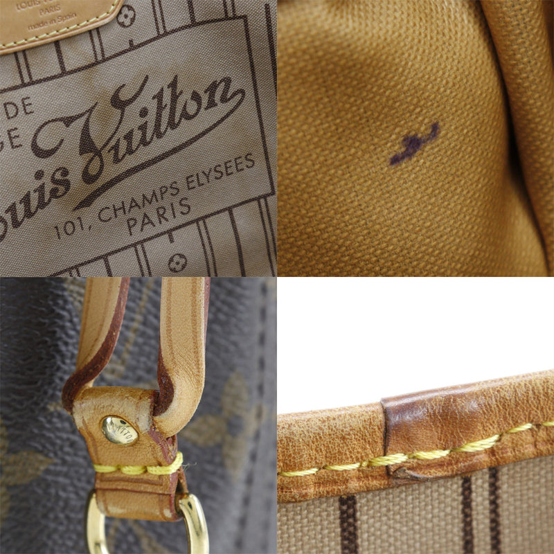 [Louis Vuitton]路易威登 
 从不完整的MM手提袋 
 M40156会标帆布茶gi3191雕刻肩膀手提包A4开放Neverfull MM女士