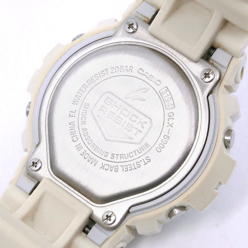 [Casio] Casio 
 Reloj g-shock 
 GLX-6900 acero inoxidable x resina de cuarzo blanco pantalla digital dial blanco g-shock para hombres