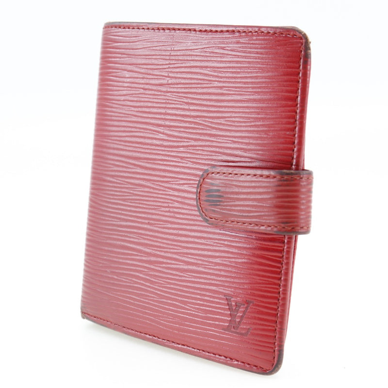 [Louis Vuitton] Louis Vuitton 
 Portobier Compact Bi -fold wallet 
 M63557 Epireather Castillian Red Red Red MI0946 Stamp Snap button Porte Billets Compact Ladies B-Rank