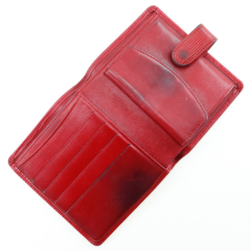 [루이비통] 루이비통 
 Portobier Compact Bi -Fold 지갑 
 M63557 EPIREATHER CASTILLIAN RED RED RED MI0946 스탬프 스냅 버튼 Porte Billets Compact Ladies B-Rank