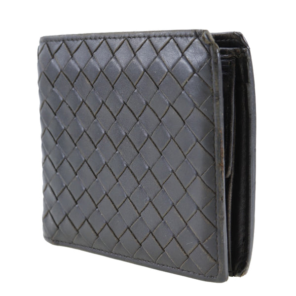 [Bottegaveneta] Bottega Veneta 
 intrecchart bi -fold 지갑 
 193642- v4651 송아지 Koei Tea Open intrecciato 남자 B-rank