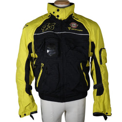 [Dainese] Dainese 
 Chaqueta de nylon réplica de Valentino Rossi 
 Nylon Yellow Valentino Rossi Réplica de hombres con protector de hombro y hombro y codo de sol y luna