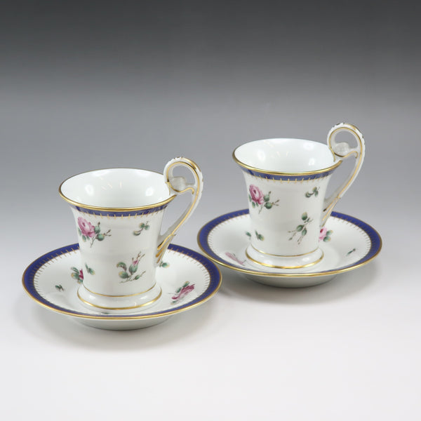 [Richard Ginori] Richard Ginori 
 vaisselle princesse rose 
 Tasse et soucoupe en chocolat x 2 Princess Rose rang _A+