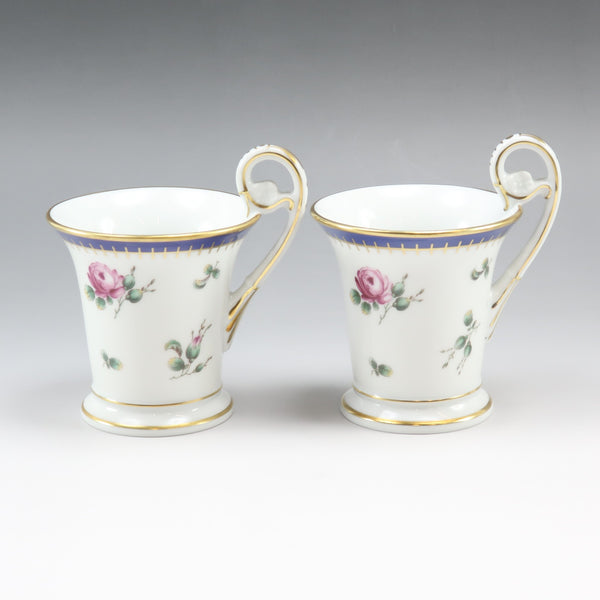 [Richard Ginori] Richard Ginori 
 vaisselle princesse rose 
 Tasse et soucoupe en chocolat x 2 Princess Rose rang _A+