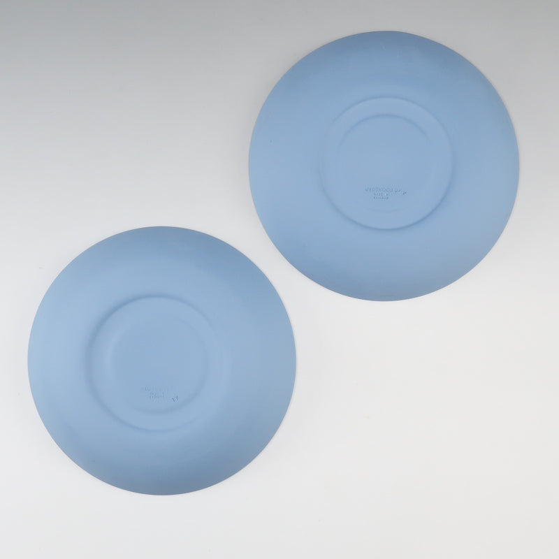 [Wedgwood] Wedgwood 
 vaisselle bleu pâle en jaspe 
 Tasse & soucoupe x 2 jaspe bleu pâle _Rang A