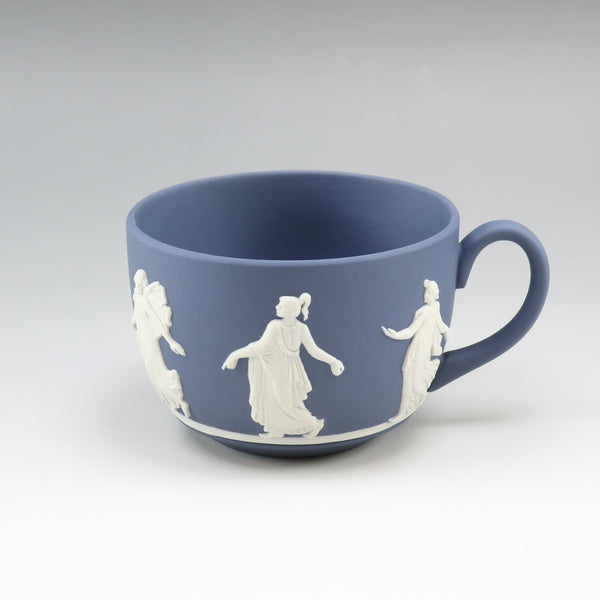 [Wedgwood] Wedgwood 
 vaisselle bleu portland jaspe 
 Tasse & soucoupe x 1 jaspe bleu portland _Rang A