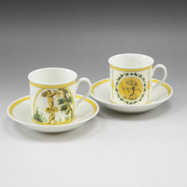[HUTSCHEN REUTHER] 
 Tasse à Demitasse et soucoupe x 2 vaisselle 
 Tasse Demitasse et soucoupe x2 _A-rank