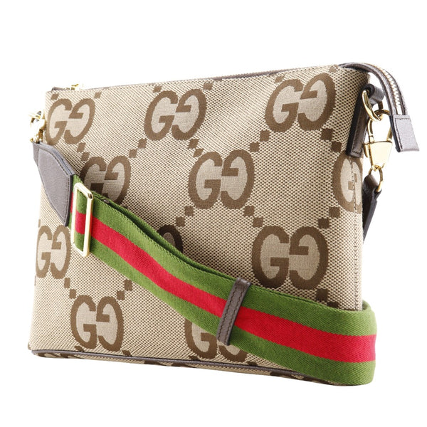 【GUCCI】グッチ
 メッセンジャーバッグ ショルダーバッグ
 699130×ジャンボGGキャンバス ベージュ 斜め掛け 肩掛け 手提げ 2way A5 ファスナー Messenger bag ユニセックスAランク