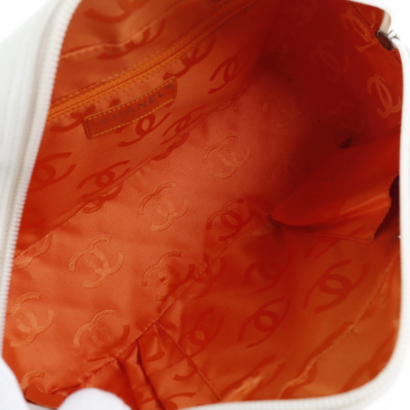 [샤넬] 샤넬 
 캠본 라인 숄더백 
 볼링 가방 A25171 램스킨 흰색 어깨 패스너 캠본 라인 레이디스