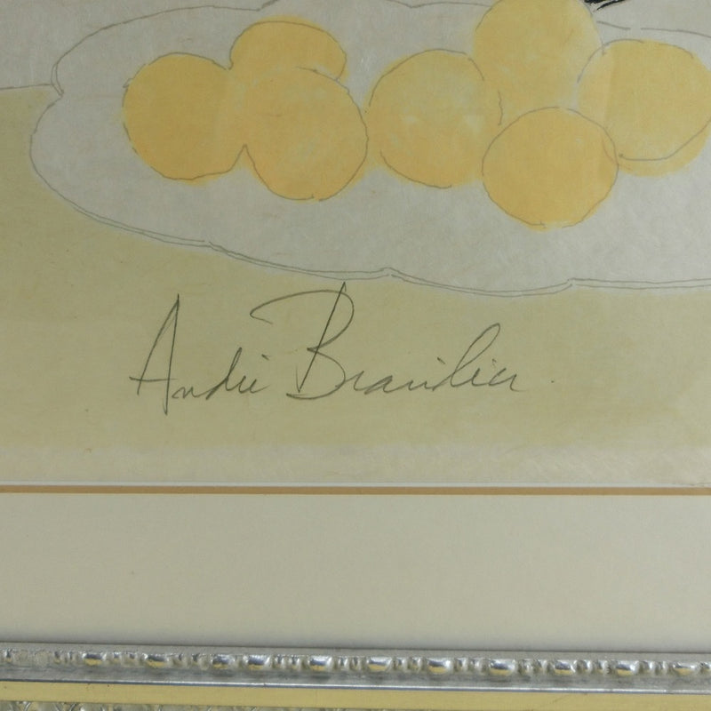 【Andre Brasilier】アンドレ・ブラジリエ
 『花束』 絵画
 リトグラフ LXXXX11/C "bouquet" _A-ランク