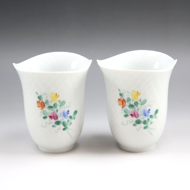 [마이센] 마이센 
 웨이브 플레이 스위트피 식기 
 텀블러 x 2 55404/68a087 도자기 파도의 유희 스위트피 _A+급