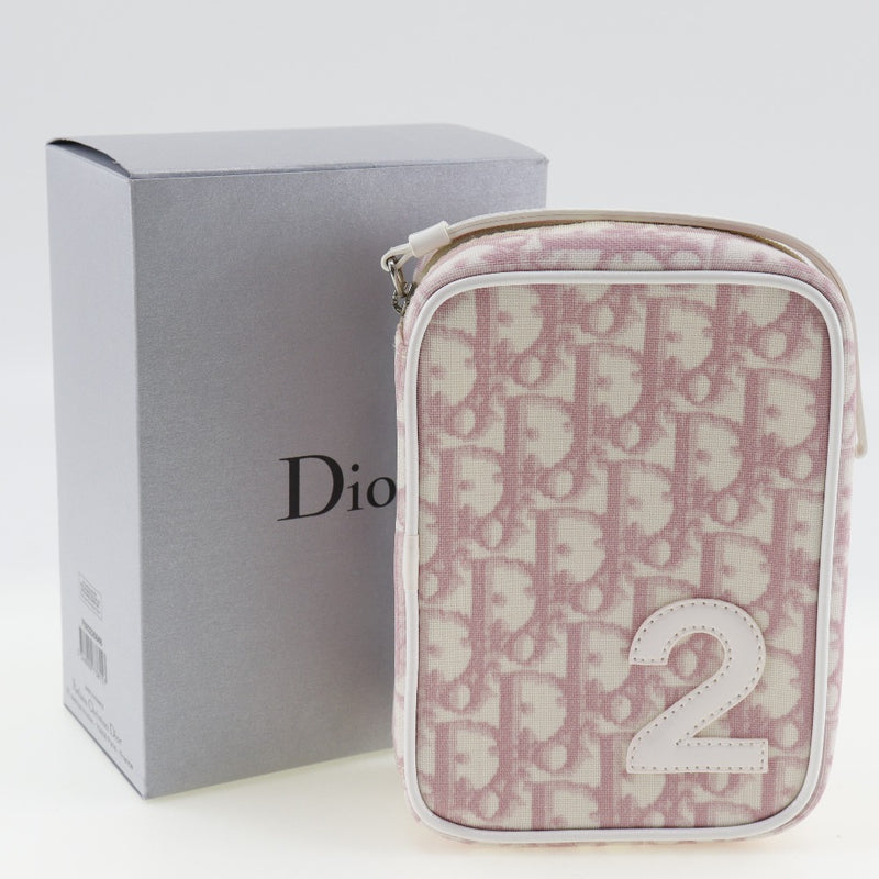 【Dior】ディオール
 トロッター ポーチ
 ノベルティ PVC ピンク ファスナー Trotter レディース
