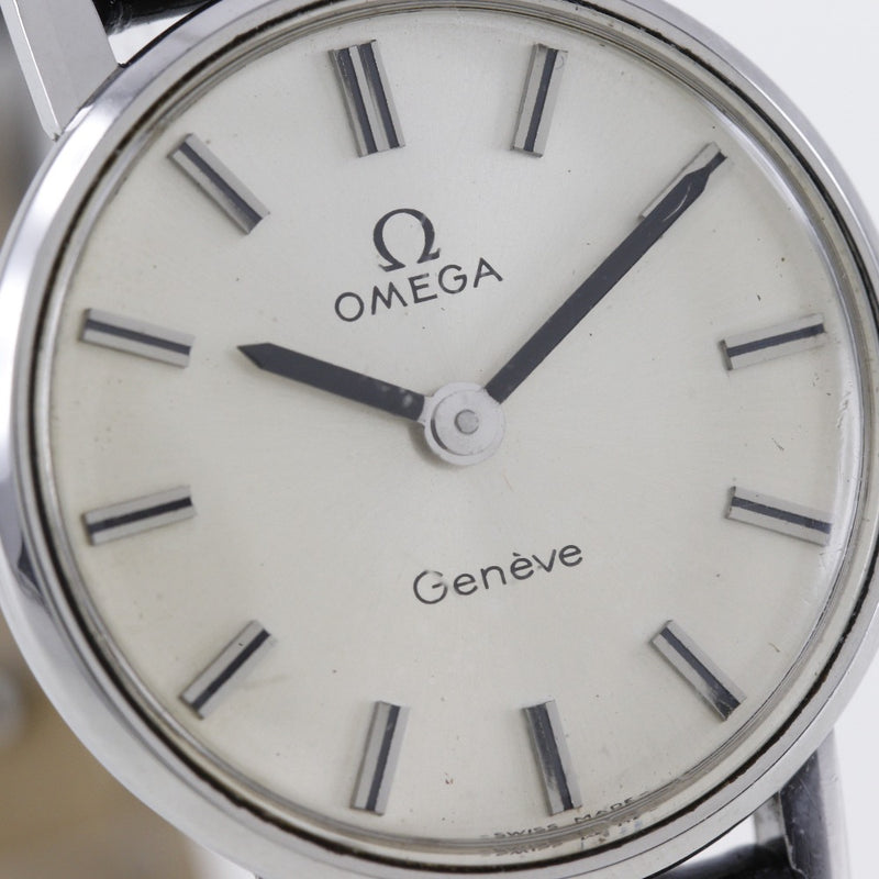 【OMEGA】オメガ
 腕時計
 511.457 ステンレススチール×レザー 手巻き シルバー文字盤 レディース