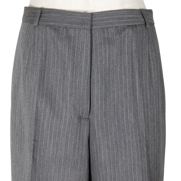 [Burberry] Burberry 
 Wide pants pants 
 Center Press Wool x Silk Gray Wide Pants Ladies A+Rank