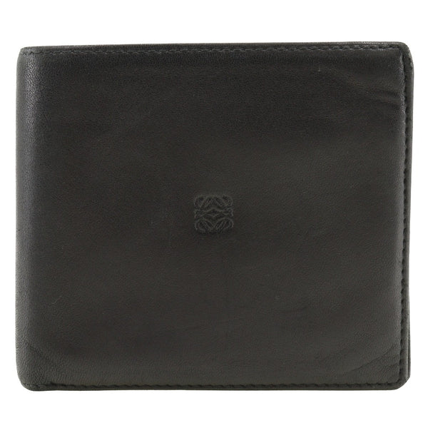 [Loewe] 
 Billetera 
 Anagram cuero negro abre billete compartimento para hombres