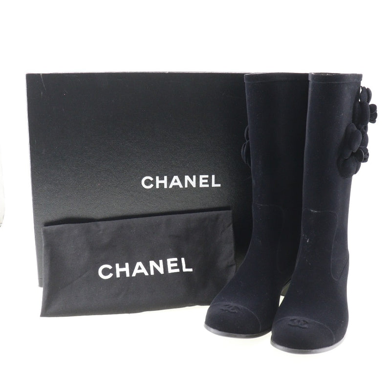 [Chanel] Chanel 
 Botas de Camelia 
 G26648X31173 sueco Camelia Damas A-Rank