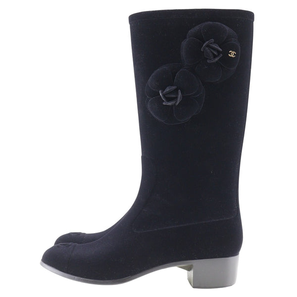 [Chanel] Chanel 
 Botas de Camelia 
 G26648X31173 sueco Camelia Damas A-Rank