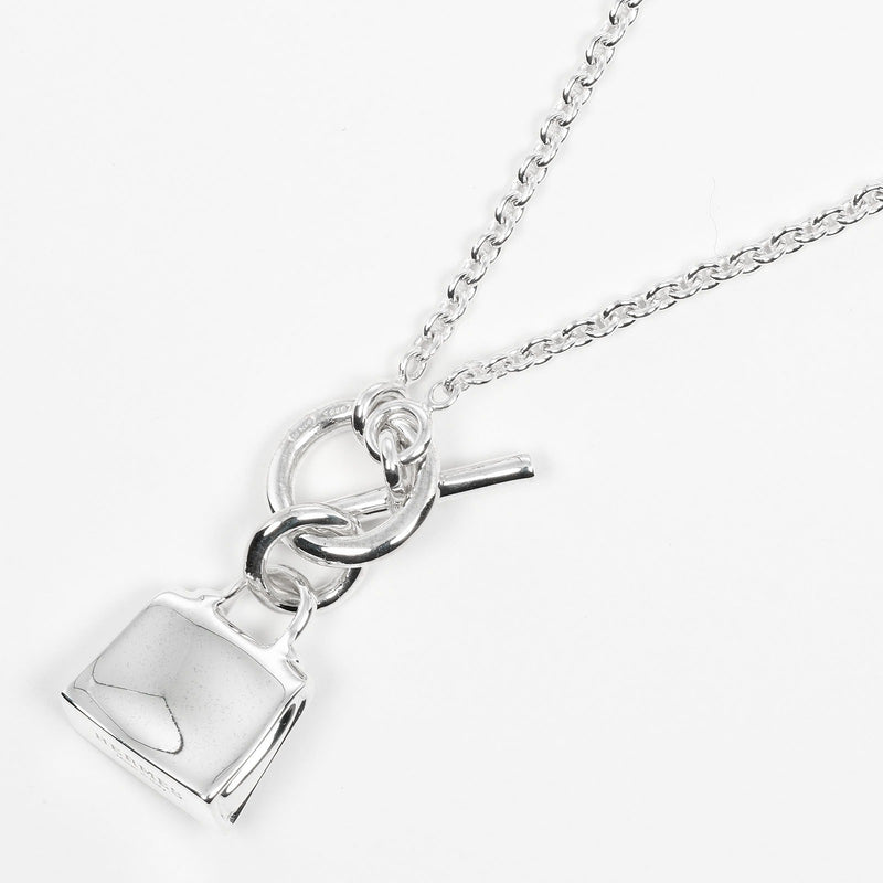 [Hermes] Hermes 
 Collar de amuleto kelly 
 Silver 925 alrededor de 12.2g Amulet Kelly Ladies A-Rank