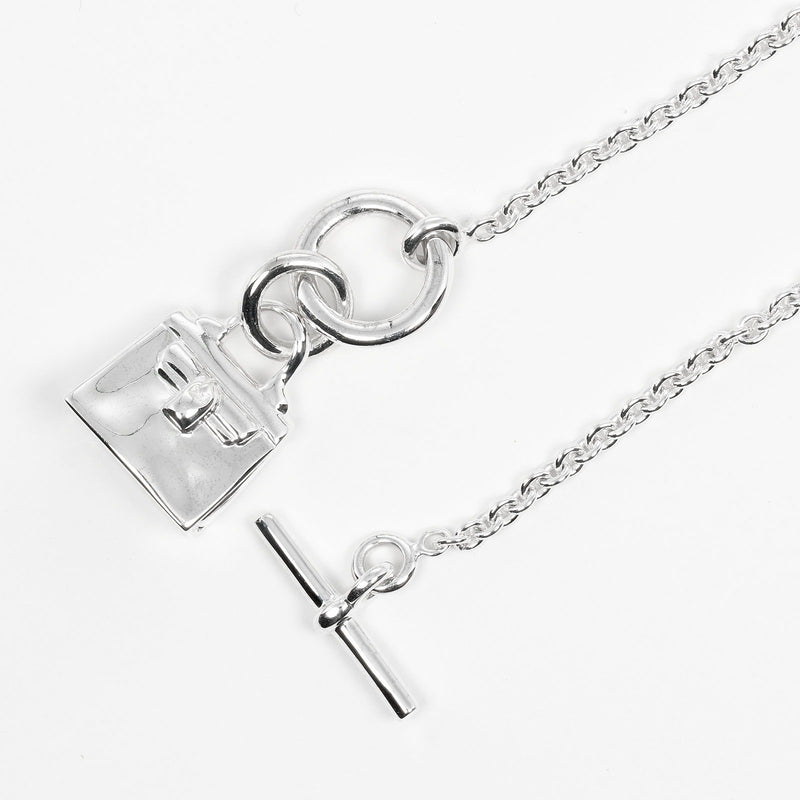[Hermes] Hermes 
 Collar de amuleto kelly 
 Silver 925 alrededor de 12.2g Amulet Kelly Ladies A-Rank