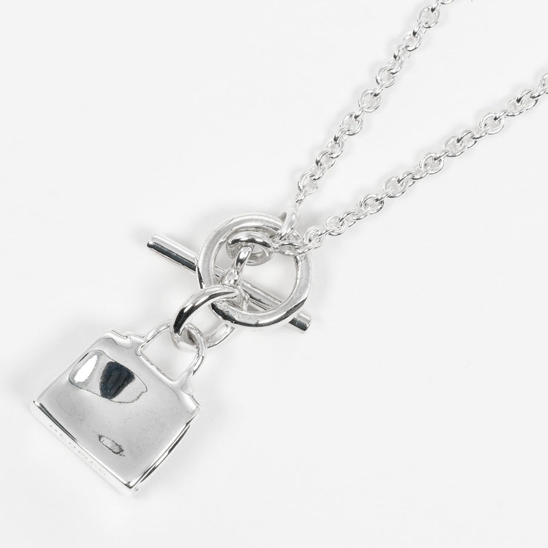 [Hermes] Hermes 
 Collar de amuleto kelly 
 Silver 925 aproximadamente 12.5 g de amuleto Kelly Ladies A-Rank