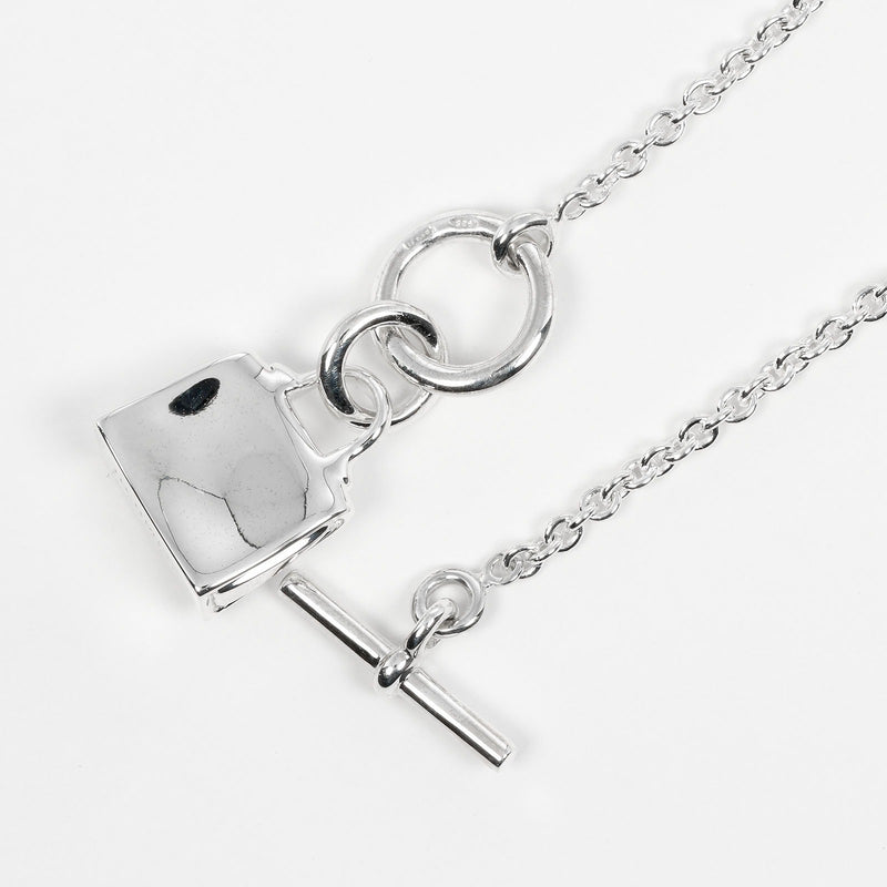 [Hermes] Hermes 
 Collar de amuleto kelly 
 Silver 925 aproximadamente 12.5 g de amuleto Kelly Ladies A-Rank