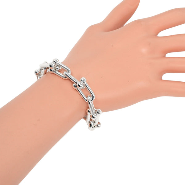 [Tiffany & co.] Tiffany 
 Pulsera de enlace grande de hardware 
 Aproximadamente 15 cm de plata 925 alrededor del brazo