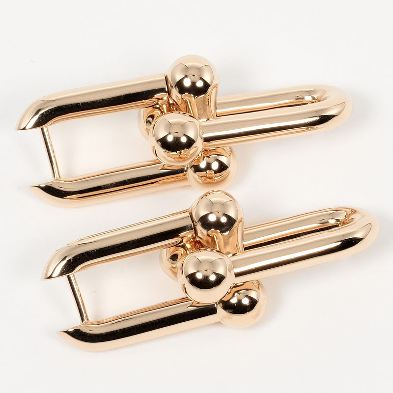 [TIFFANY & CO.] Tiffany 
 Hardware large earrings 
 K18 Pink Gold Approximately 11.86g Hardware Large Ladies A Rank