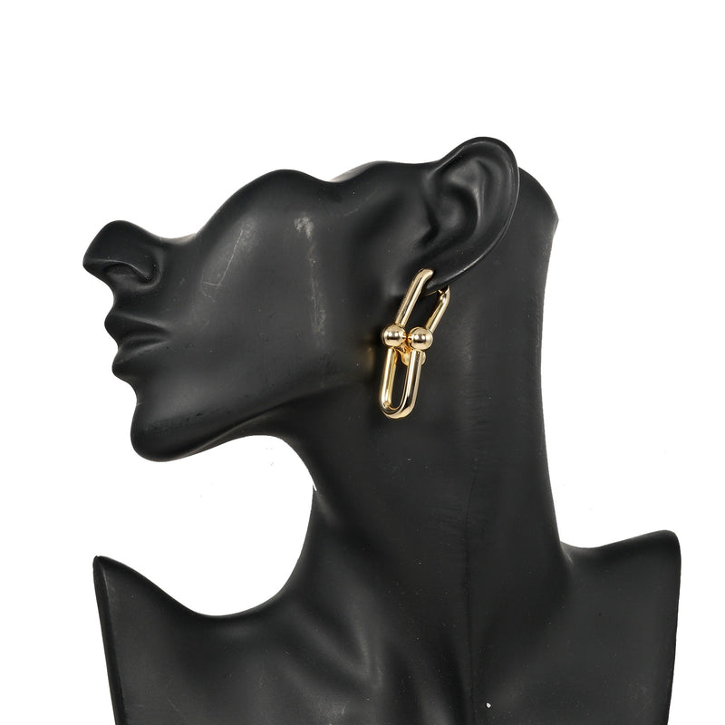[Tiffany & Co.] Tiffany 
 하드웨어 추가 Salage 귀걸이 
 K18 옐로우 골드 약 17.3g 하드웨어 추가 대형 여성 랭크