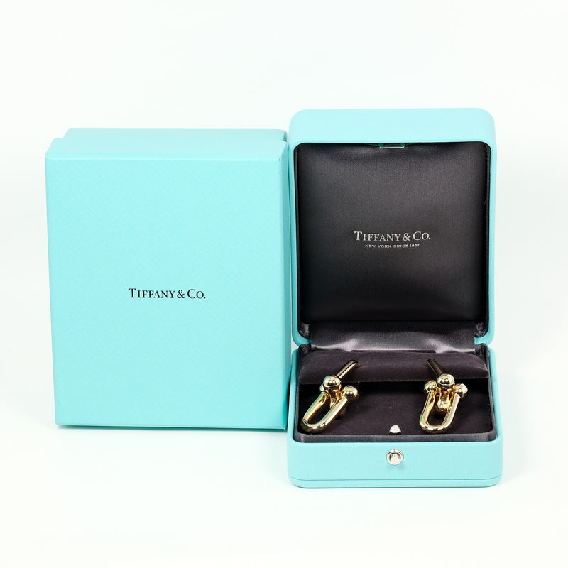 [Tiffany & Co.] Tiffany 
 하드웨어 추가 Salage 귀걸이 
 K18 옐로우 골드 약 17.3g 하드웨어 추가 대형 여성 A+Rank
