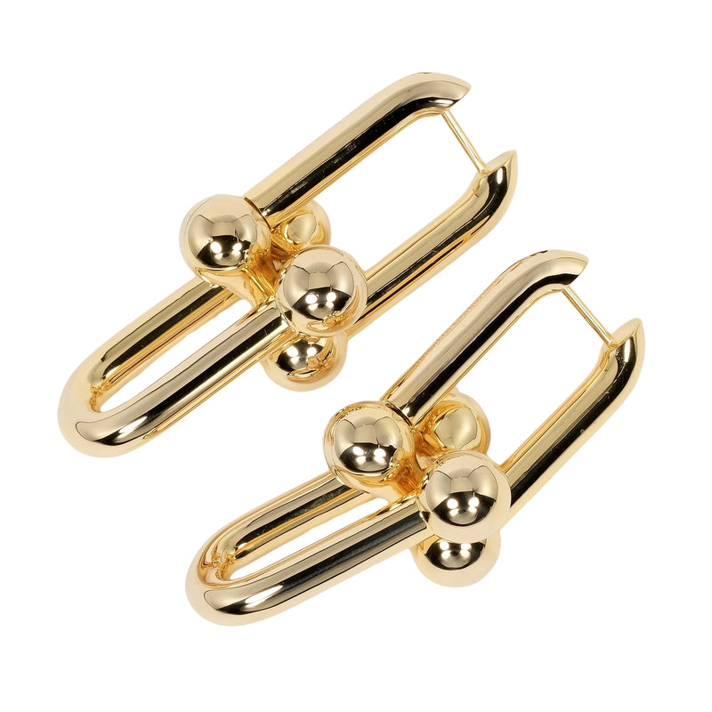 [TIFFANY & CO.] Tiffany 
 Hardware extra salage earrings 
 K18 Yellow Gold Approximately 17.3g Hardware Extra Large Ladies A+Rank
