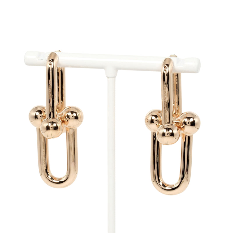 [TIFFANY & CO.] Tiffany 
 Hardware extra salage earrings 
 K18 Pink Gold Approximately 17.6g Hardware Extra Large Ladies A Rank