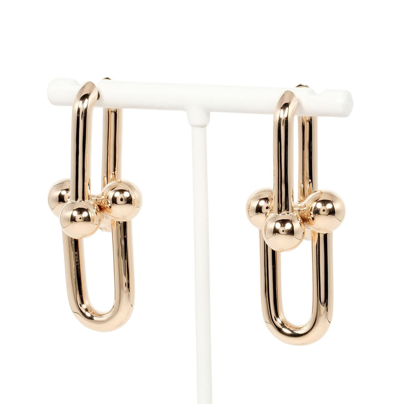 [TIFFANY & CO.] Tiffany 
 Hardware extra salage earrings 
 K18 Pink Gold Approximately 17.6g Hardware Extra Large Ladies A Rank