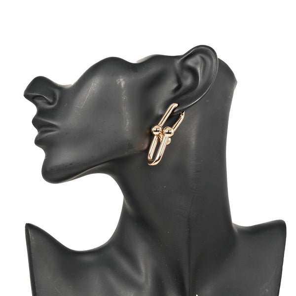 [Tiffany & Co.] Tiffany 
 하드웨어 추가 Salage 귀걸이 
 K18 핑크 골드 약 17.6g 하드웨어 추가 대형 여성 랭크