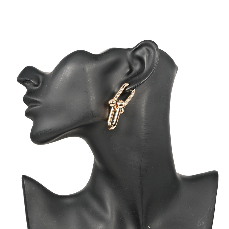 [Tiffany & Co.] Tiffany 
 하드웨어 추가 Salage 귀걸이 
 K18 핑크 골드 약 17.4g 하드웨어 추가 대형 여성 랭크