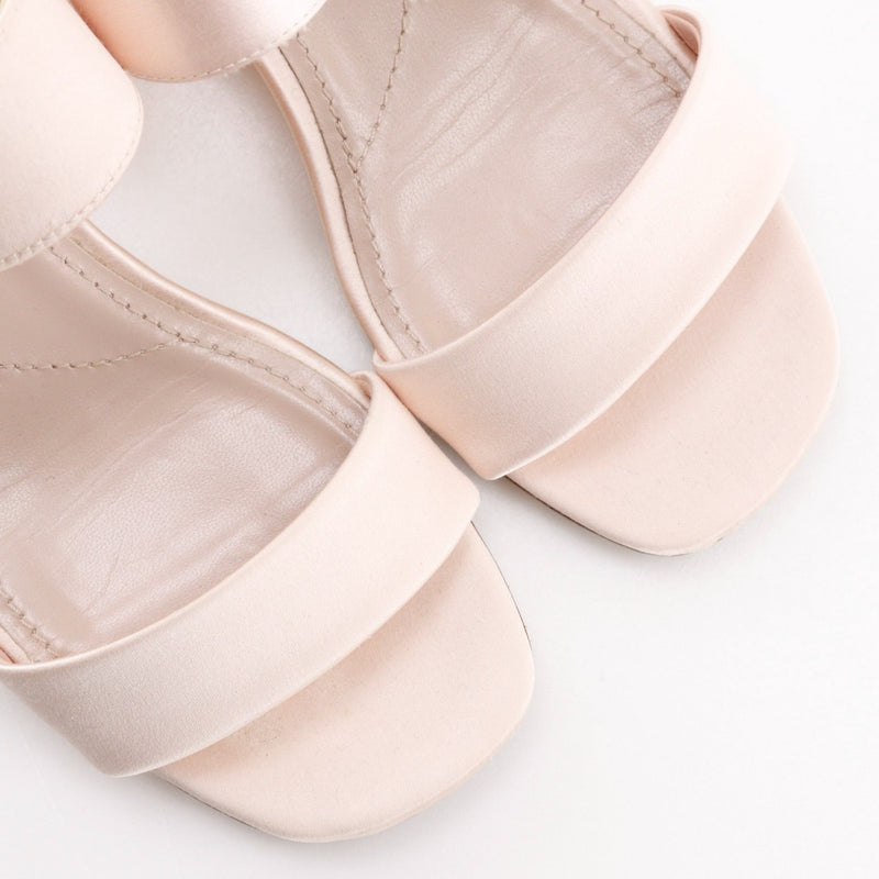 [miumiu] miu miu bijoux 샌들 새틴 베이비 핑크 Bijoux 여자