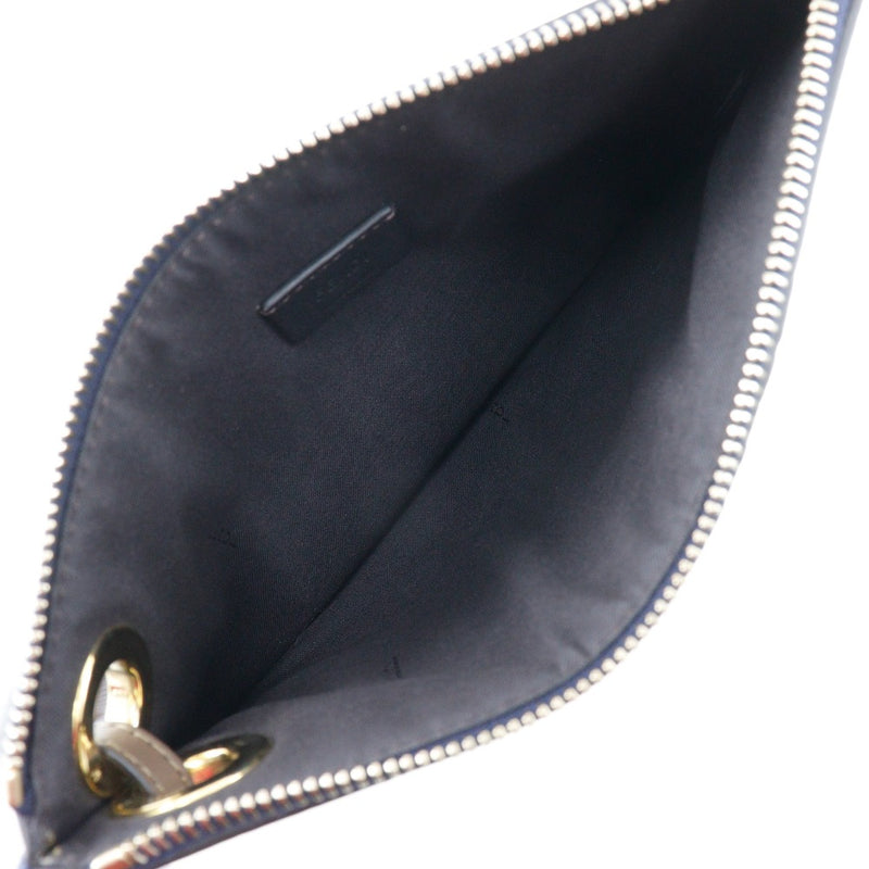[FENDI] Fendi 
 Fendimania clutch bag 
 FILA Collaboration 8BS020 Leather Handsage Fastener FENDI MANIA Unisex A+Rank